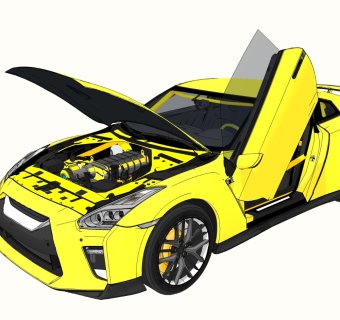 超精细汽车模型 尼桑 GTR 2017